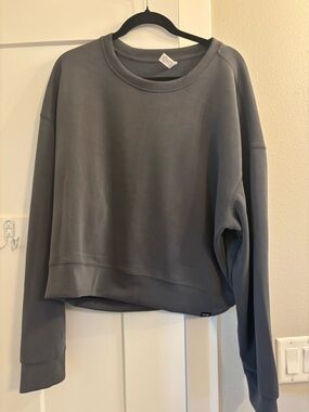 ZYIA Slate Gray Crewneck Sweatshirt & Pants